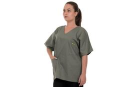 Blusa Pijama Cirúrgico Scrub Cinza Claro 100% Algodão Unissex Artipé