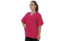 Blusa Pijama Cirúrgico Scrub Rosa 100% Algodão Unissex Artipé