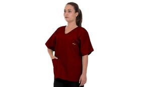 Blusa Pijama Cirúrgico Vinho 100% Algodão