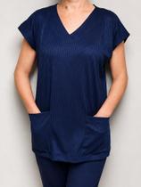 Blusa Pijama Hospitalar malha canelada com elastano premium