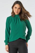 Blusa PKS Manga Longa Verde