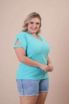 Blusa plus ribana canelada