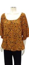 Blusa Plus Size Animal Print Blusa Plus Size Animal Print