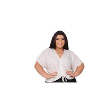 Blusa Plus Size Ciganinha Cropped Elastex Moda Blogueirato CM