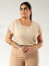 Blusa Plus Size Com Design Básico Cativa