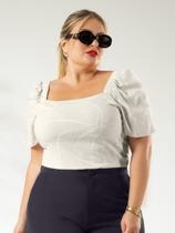 Blusa Plus Size Com Estampa Cativa