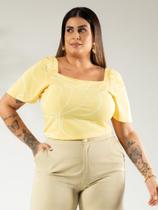 Blusa Plus Size Com Estampa Cativa