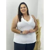 Blusa Plus Size Dobras no Busto