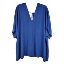 Blusa Plus Size Elegante com Decote V e Amarração nas Costas - Tamanhos G6 e G7 Blusa Plus Size Elegante com Decote V e Amarração nas Costas - Tamanhos G6 e G7