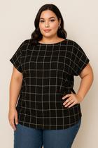 Blusa Plus Size Elegante Social Moda Feminina Listrada 2544 Blusa Plus Size Elegante Social Moda Feminina Listrada 2544