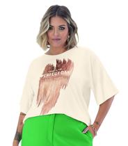 Blusa Plus Size Estampa Perfect Day