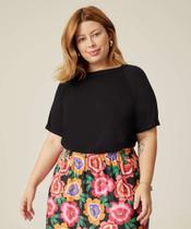 Blusa Plus Size Feminina Básica Manga Curta Marisa-27005