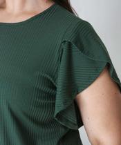 Blusa Plus Size Feminina Canelada Marisa Verde-70026 Blusa Plus Size Feminina Canelada Marisa Verde-70026