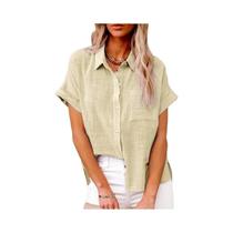 Blusa Plus Size Feminina Casual - Camisa Vintage Elegante para Escritório