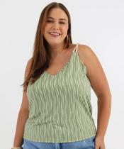 Blusa Plus Size Feminina Crepe Poá Marisa Verde-15001 Blusa Plus Size Feminina Crepe Poá Marisa Verde-15001