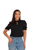 Blusa Plus Size Feminina Evangélica Manga Curta Sku:Bp107