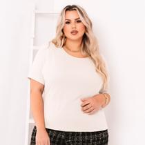 Blusa Plus Size Feminina Manga Curta Japonesa Ampla Bata em Malha