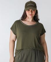 Blusa Plus Size Feminina Manga Curta Marisa Verde-29032
