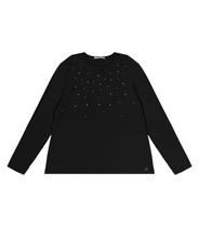 Blusa Plus Size Feminina Manga Longa Secret Glam Preto