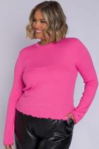 Blusa Plus Size Fru Fru Rosa Cess - EG - Rosa