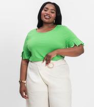Blusa Plus Size Infinita Cor Rovitex Verde