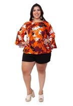 Blusa Plus size Laranja Isadora