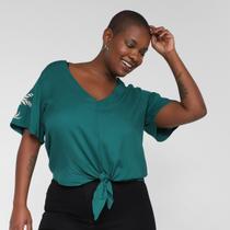 Blusa Plus Size Lunender Nó Frontal Feminina