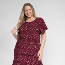 Blusa Plus Size Maelle Estampada Feminina