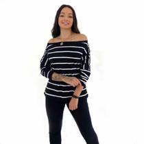 Blusa Plus Size Manga Longa Ampla Feminina Ref. 15554