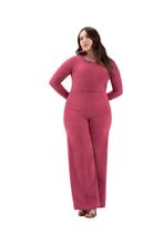 Blusa Plus Size Manga Longa Canelada Básica Lunender 00440 Blusa Plus Size Manga Longa Canelada Básica Lunender 00440
