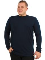 Blusa Plus Size Masculina Anistia Manga Longa Marinho
