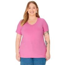 Blusa Plus Size MC Canelada Lisa 087857