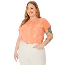 Blusa Plus Size MC Estampa Frontal 120923