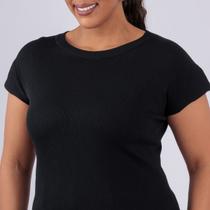 Blusa plus size modal manga muscle ombreira fem