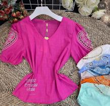 Blusa plus size rose