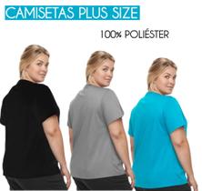 Blusa Plus Size Roupa Mulher Academia Poliéster Premium Fit