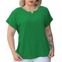 Blusa Plus Size Social Feminina Manga Curta Soltinha Tecido Viscolinho Blusa Plus Size Social Feminina Manga Curta Soltinha Tecido Viscolinho