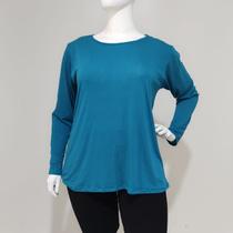 Blusa Plus Size Tam 48, 50 e 52 manga comprida Viscolycra Lisa (ref. 263.0) - BULKY