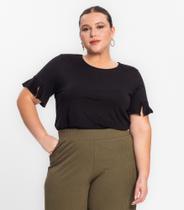 Blusa Plus Size Viscose Manga Curta Infinita Blusa Plus Size Viscose Manga Curta Infinita