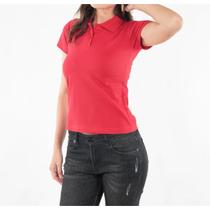 Blusa polo básica algodão novidade feminina