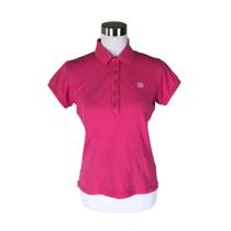 Blusa polo feminina na malha de algodão COM MANGA tamanho P na cor Rosa na marca Ideal Store