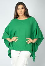 Blusa Poncho Baguari Amplo Verde Light