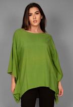 Blusa Poncho Baguari Amplo Verde Primavera