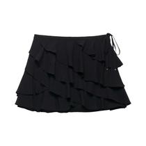 Blusa Preta Com Decote Em V, Sem Mangas, Com Renda E Amarração, Camisa Feminina Chic, Tops LS9209 Blusa Preta Com Decote Em V, Sem Mangas, Com Renda E Amarração, Camisa Feminina Chic, Tops LS9209