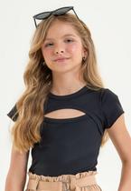 Blusa Preta Menina Nina GO Blusa Preta Menina Nina GO