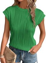 Blusa PRETTYGARDEN 2025 Primavera Verano Manga Corta Verde M