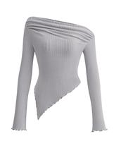Blusa PRETTYGARDEN Y2K Ombro a Ombro Assimétrica M