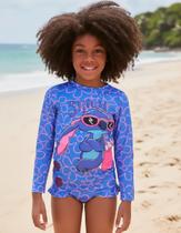 Blusa Proteção Uv50+ Stitch e Lilo Animê Blusa Proteção Uv50+ Stitch e Lilo Animê