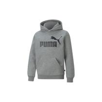 Blusa Puma Essentials Big Logo Moletom Infantil - Cinza