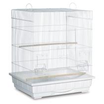 Blusa quadrada Bird Cage Prevue Hendryx para periquitos branca